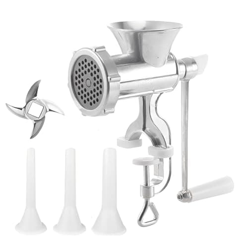 Moedor Picador de Carne N10 Manual Alumínio Máquina de Fazer Linguiça Hambúrguer Artesanal(Nenhum)