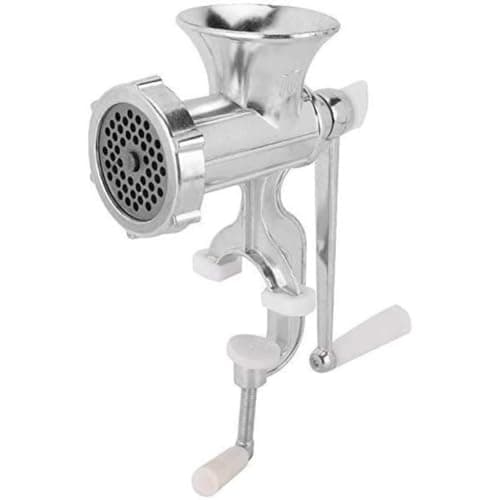 Moedor Manual de Carne, Ferro Fundido, 23 x 9,5 x 16 cm, com Disco de Corte para Carnes e Embutidos