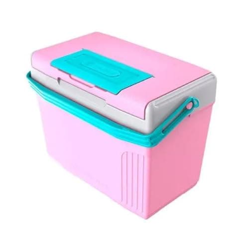 Caixa Térmica Termolar SUV 8L Rosa com Alças Azuis