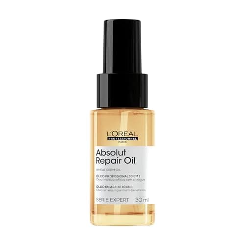 L'Oréal Professionnel Absolut Repair, Óleo de Tratamento Capilar Leave-in Multi-Benefícios 10 em 1, Cabelos Secos e Danificados, Proteína e Óleo de Proteína de Trigo, 30ml