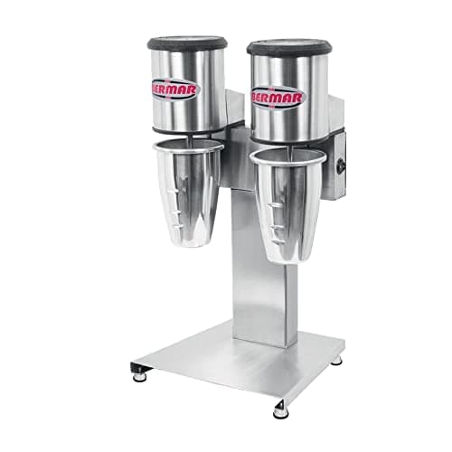 Batedor de Milk Shake Profissional Bermar com Dois Copos em Inox