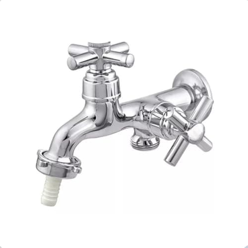 Torneira maquina tanque dupla 1/4 de volta metal Estilo deca docol