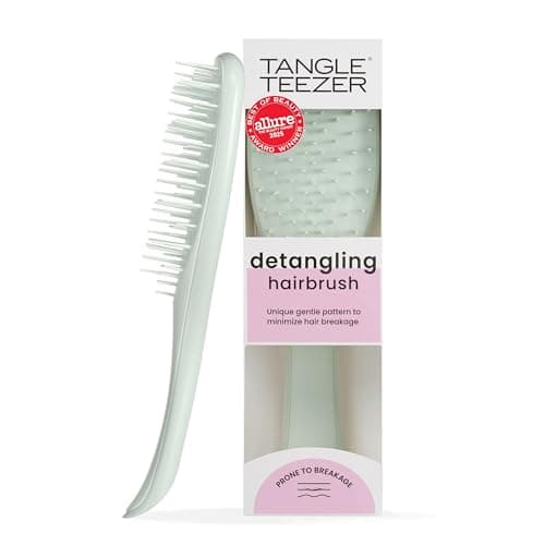 Tangle Teezer - Escova de cabelo desembaraçadora The Ultimate Detangler Extra Gentle para todas texturas capilares fragilizadas. Cor: Verde