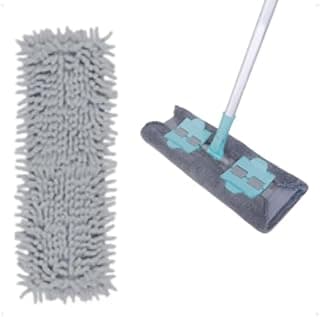 Kit rodo mop chenille vassoura com refil extra e pano em microfibra