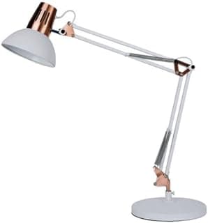 Luminária Articulada De Mesa Abajur Modelo Pixar Com Base E Garra (BRANCA)