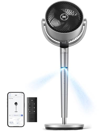Ventilador inteligente Dreo de pé com controle remoto e aplicativo móvel