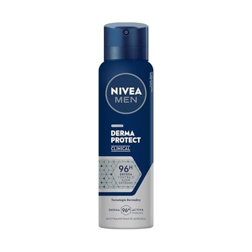 NIVEA MEN Desodorante Antitranspirante Aerossol Derma Protect Clinical 150ml - 96h de defesa contra o suor extremo
