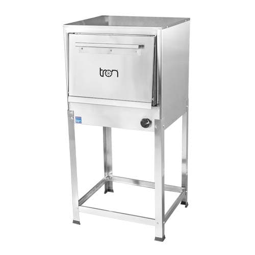 Forno industrial 66l em aço inoxidável com porta aberta