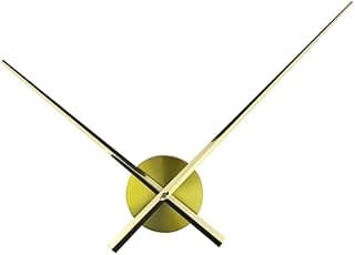 Relógio de parede 3D dourado com ponteiros em forma de X
