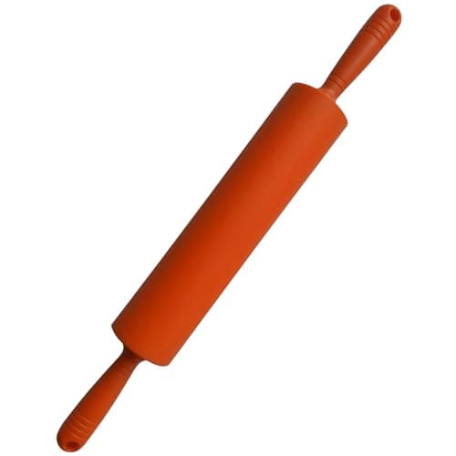 Rolo Abridor de Massa Pizza 31 cm Em Silicone Antiaderente Terracota - UDlandia