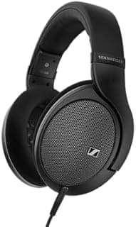 Fones de ouvido Sennheiser HD 550 abertos pretos com design leve