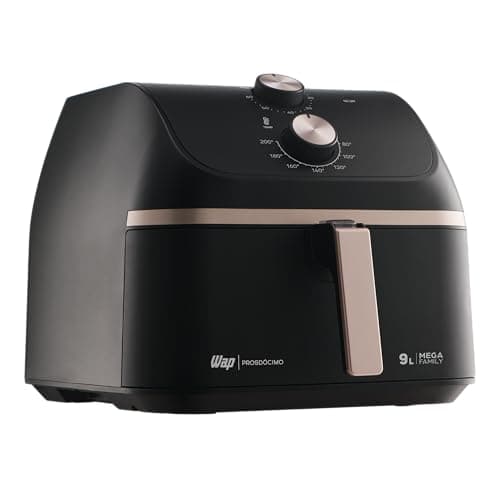 Fritadeira Air Fryer WAP MEGA FAMILY Circulação de Ar 360° 9 Litros Preto 127V