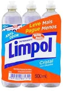 Detergente Líquido Limpol Cristal, 500ml, Kit com 6 Unidades
