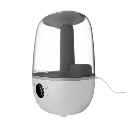 Umidificador de ar WAP Air Flow branco com controle digital e cabo de alimentação.