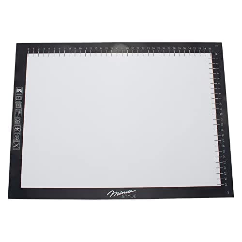 Mimo Style Folha de Silicone com Fibra de Vidro para Assar Antiaderente 40x30cm, Com Medidas em CM Ideal Para Grelhas e Fornos, Massas de Torta e Pizza, Suporta Até 220ºC e Não Precisa Untar