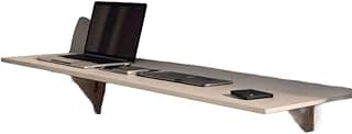 Mesa Suspensa 1,20m Mdf Home Office Escrivaninha Computador Quarto Escritorio Moderna(Mesa Branca,1,20m)