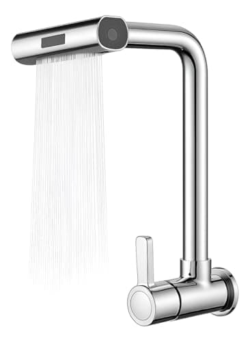 Torneira Gourmet de Parede, 4 Jatos, Aço Inox Escovado, Altura Ajustável, Instalação Fácil