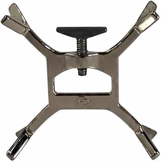 Trava de espeto para churrasco, kit com 5 unidades, metal prateado com parafuso preto