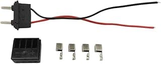 Conector elétrico preto com fios vermelho e preto para caixa de bateria Silverfish