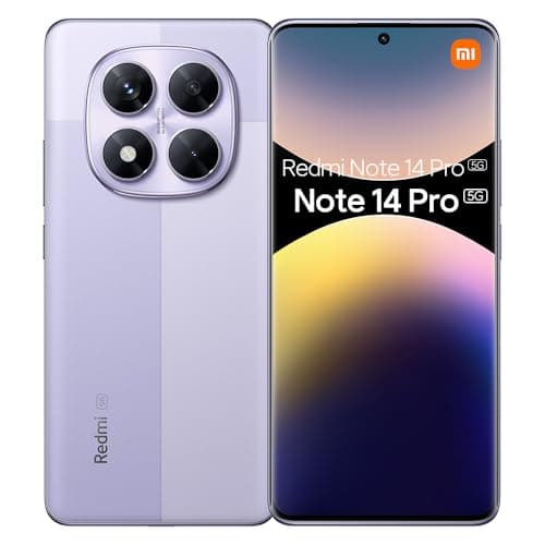 Smartphone Xiaomi Redmi Note 14 Pro 5G em Lavender Purple, 12GB RAM, 512GB ROM, NFC
