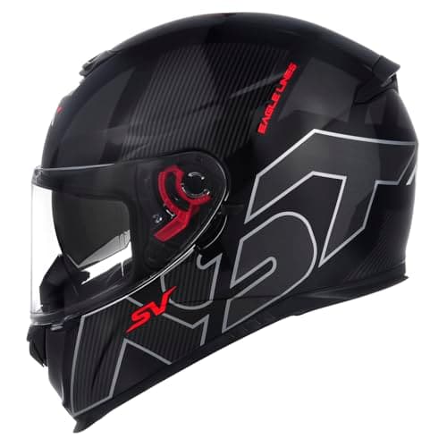 Capacete com óculos solar ASX Eagle SV Lines Grafite capacete moto com viseira solar inclusa (60)