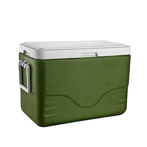 Caixa Térmica Verde 28 QT All Green com Tampa Branca e Alças Prata