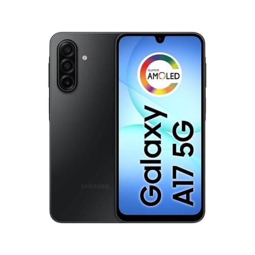 Smartphone Samsung Galaxy A17 5G, 128GB, 4GB, 50MP, Tela 6.7', Preto, Visão Lateral