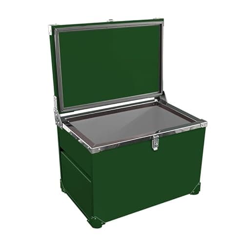 Caixa Térmica Catfer 70 Litros Verde com Tampa Aberta