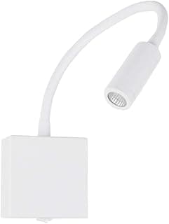 Arandela LED articulada branca 3W 3000K em ângulo frontal