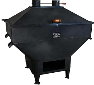 Churrasqueira a Bafo 90kg Industrial G90 kit gás em preto com etiqueta Grecoma