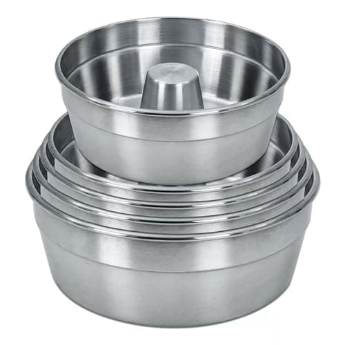 Conjunto de 5 assadeiras de aço inoxidável tamanhos 14-16-18-20-22