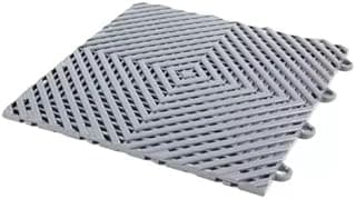 Piso automotivo 33x33cm drenante modular cinza antiderrapante