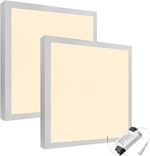 Kit 2 Plafons Painel LED 24w-25w Quadrado Bivolt 3000K Teto 30x30