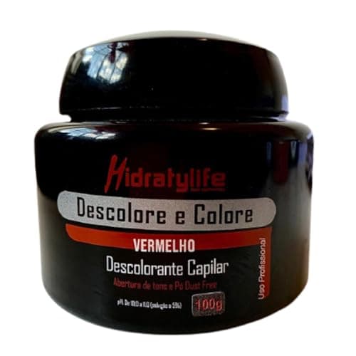 Pó Descolore e Colore Vermelho Mairibel/Hidraty 100g