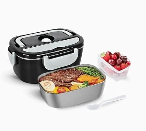 Marmiteira Elétrica Bivolt 1.5L - Aquecedor de Marmita Térmica Portátil para Trabalho, Faculdade e Viagem | Esquete Fácil Sem Micro-ondas!