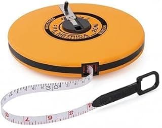 Fita métrica retrátil de fibra de vidro GONZALUX 20m, laranja, com trava e gancho