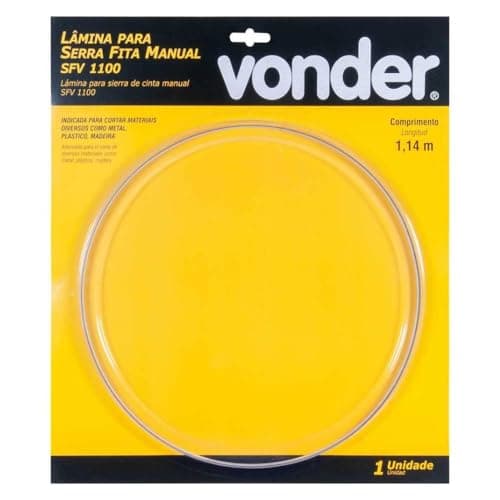 Lâmina para serra fita manual SFV 1100 Vonder 1,14m