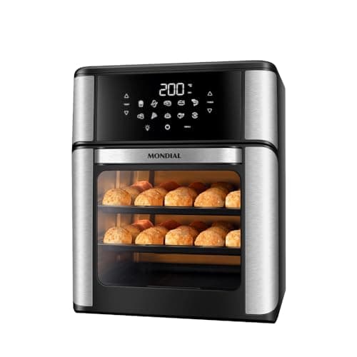 Fritadeira Air Fryer Forno Oven MONDIAL 12L Preto Inox 2000W