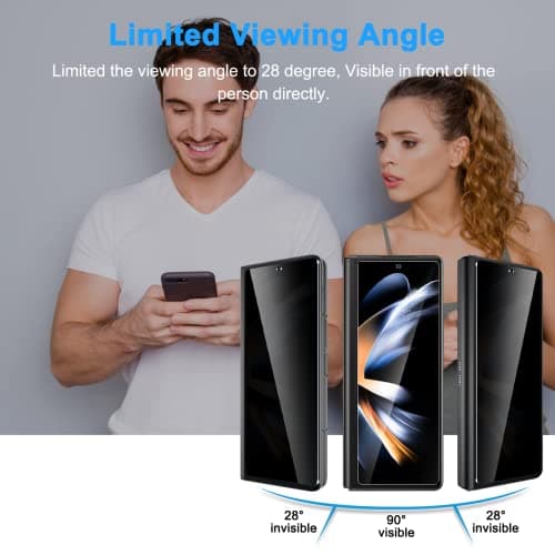 Protetor de tela de privacidade para Samsung Galaxy Z Fold 4 em vidro temperado
