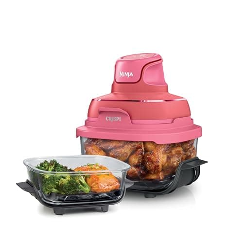 Fritadeira a Ar Ninja Crispi Sistema de Cozimento Portátil 4 em 1 4 Litros Rosa