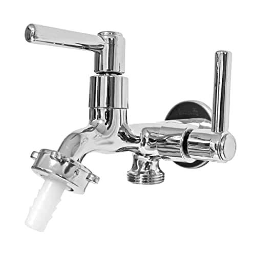 Torneira Lavanderia Tanque Máquina de Lavar 2 Saídas ABS 1/4