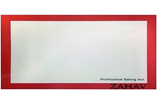 Esteira de forno de silicone Zahav cinza e laranja 40x30cm