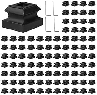 Conjunto de 104 sapatas de balaústre de ferro preto para escada