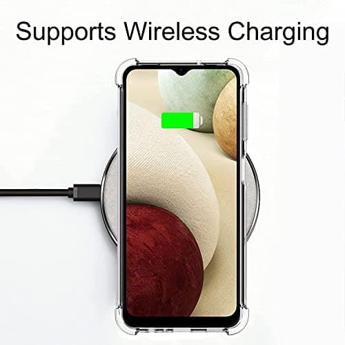 Capa transparente Samsung Galaxy A13 4G, suporte para carregamento sem fio.