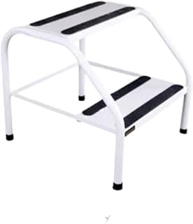 Escada Maca Escadinha 2 Degrau Estética - Aço (Branco)