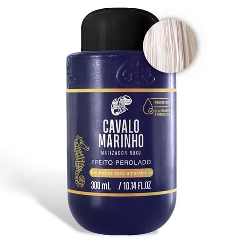 KAMALEÃO COLOR Matizador Roxo Cavalo Marinho - Neutralizador de Tons Amarelados - Efeito Perolado - Para Cabelos Loiros Platinados - 300ml