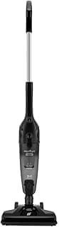 Aspirador de pó vertical preto e cinza com cabo transparente