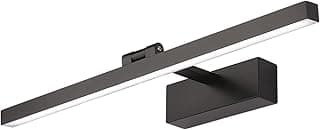 Abajur de parede preto e branco com LED para espelho