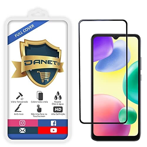 Kit de proteção para Xiaomi Redmi 10c com capa transparente e película de vidro temperado