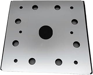 Placa de montagem quadrada de alumínio com múltiplos orifícios para fixação